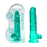 REALROCK Crystal Clear (Turquoise) – Realistic Dildo Turquoise DONGS